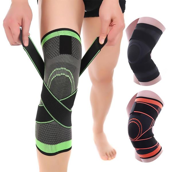 1PC Sports Kneepad Men pressurizou as joelheiras elásticas joelheiras elásticas elásticas de curativo até joelheiras de joelheira de joelheira