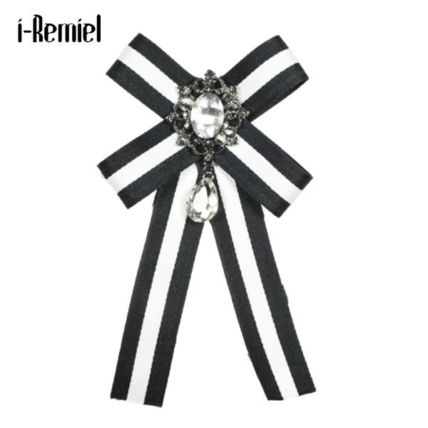 

мода ткань броши для женщин нашивки ткани bow tie воротник рубашки pin кристалл rhinestone bowknot bowtie одежда аксессуары, Gray