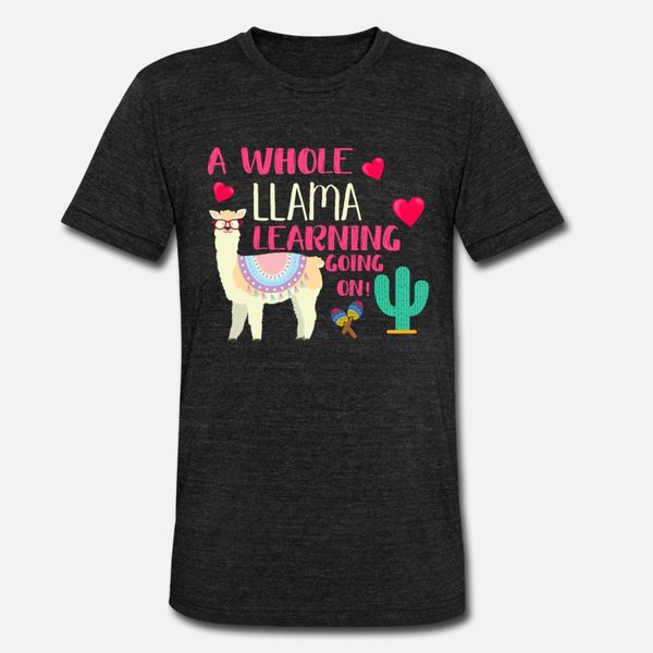 

a whole llama learning going on teacher graduation t shirt men printed short sleeve s-3xl novelty fit authentic summer original shirt
