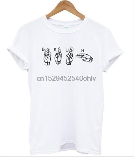 

bruh hand sign language t-shirt