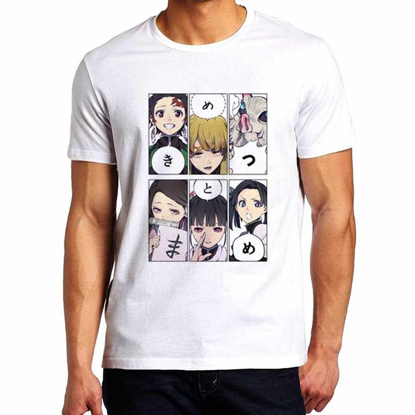 

hot demon slayer японский аниме мужчины смешной tshirt графический топ тройники streetwear punk kimetsu нет yaiba t shirt одежды
