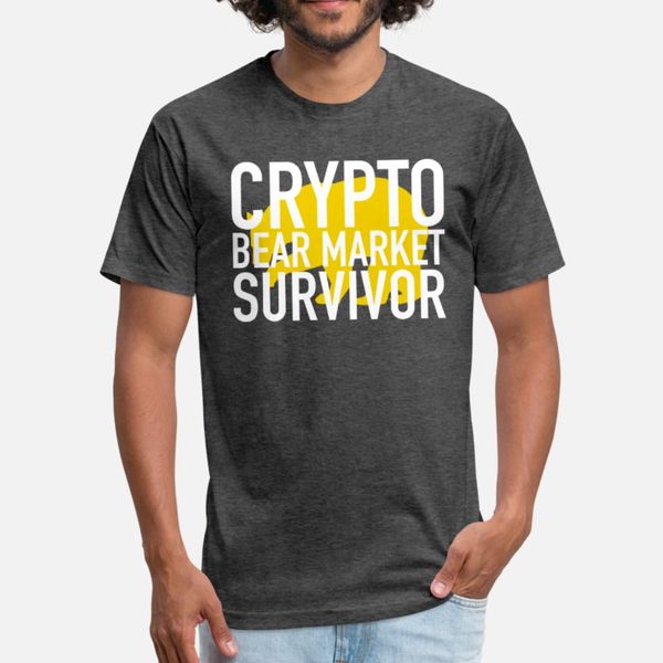

crypto bear market survivor cryptocurrency t shirt men customized tee shirt s-3xl formal gift fashion spring novelty shirt