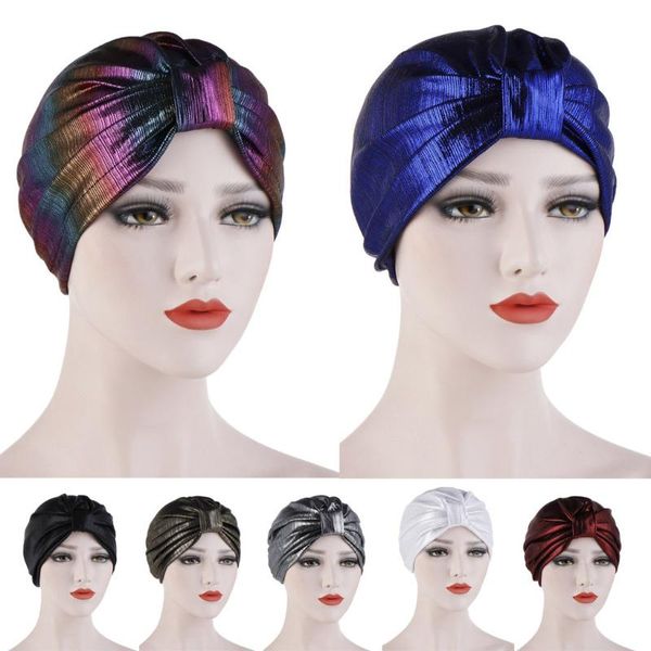 

women ruched india hat muslim ruffle cancer chemo beanie turban wrap cap streetwear chapeau femme ete fashion casquette femme, Blue;gray