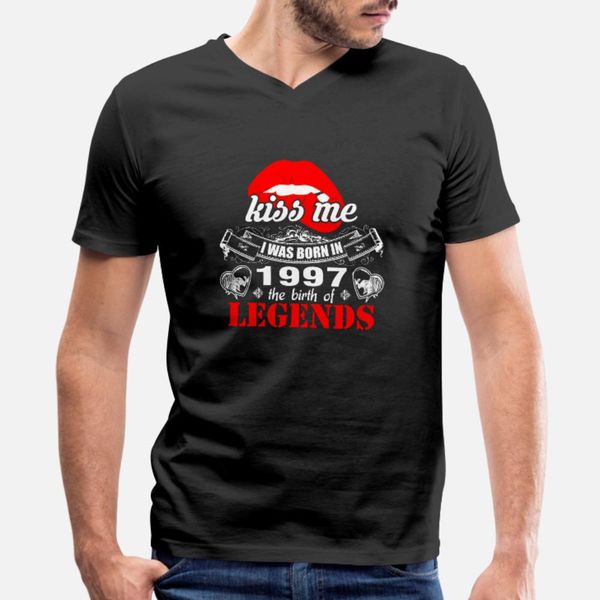 

kiss me i was born в 1997 рождении легенды тенниски мужчин индивидуальные хлопок o-образный вырез природного famous комфортная весна trend р