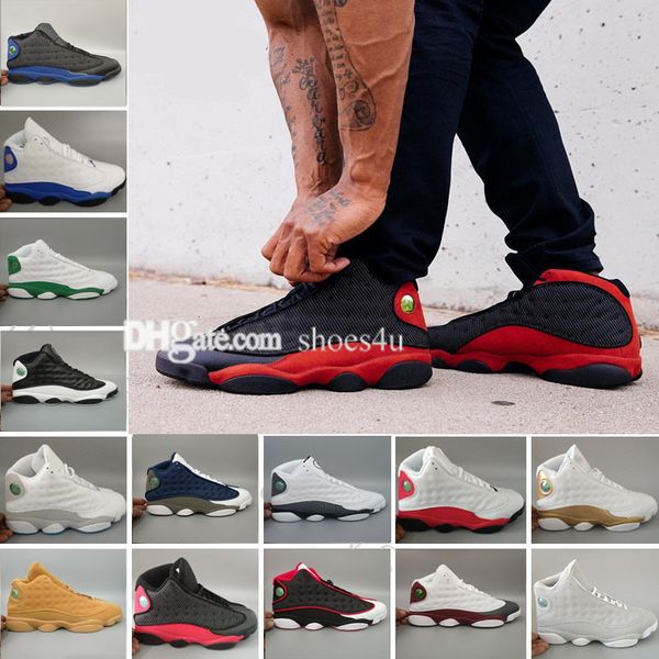 

new air13 xiii wheat basketball shoes for men,mens 13s basket ball sports outdoor sneakers trainers us 8-13 size 41-47, Black