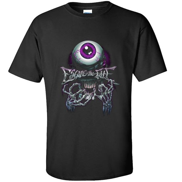 

heavy metal geek tshirts escape the fate eye logo family t shirts round neck 100% cotton fabric men & tees lovers day