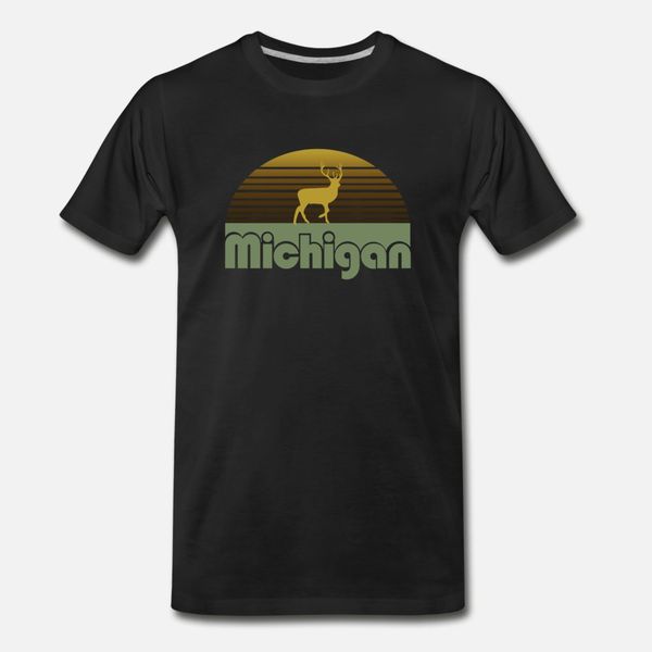 

michigan hunter t shirt men create 100% cotton round neck outfit interesting new fashion summer letters shirt