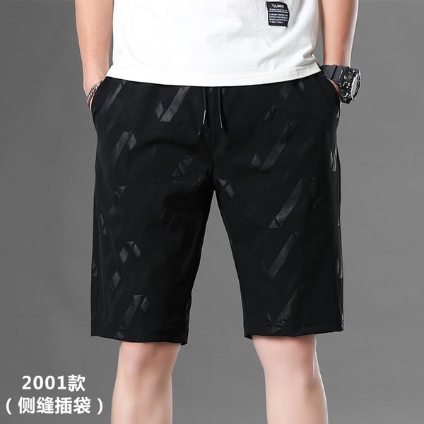 

men's shorts summer style casual sports thin quick-dry trousers beach loose-fit trend, White;black
