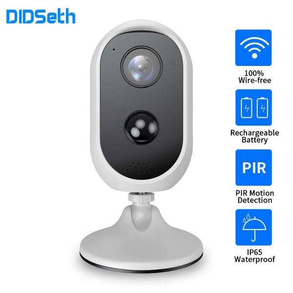 

cameras didseth 1080p wireless battery ip camera rechargeable 2 way audio outdoor weatherproof home security wifi pir motion