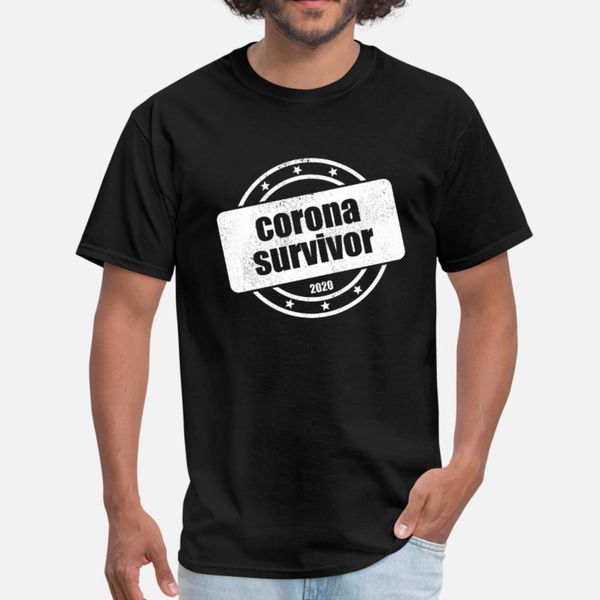 

corona survivor 2020 t shirt men customized 100% cotton o neck homme fitness funny casual summer style original shirt