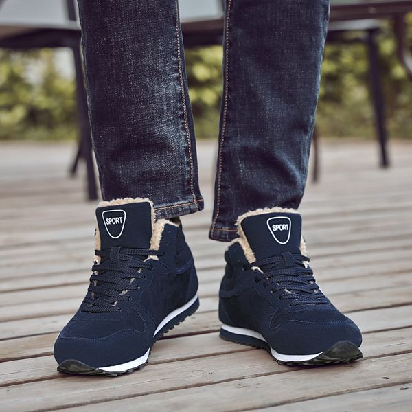 

casual boots for men plus size 45 46 47 super warm man snow boots 2020 new winter fleeces waterproof men casual shoes 1, Black