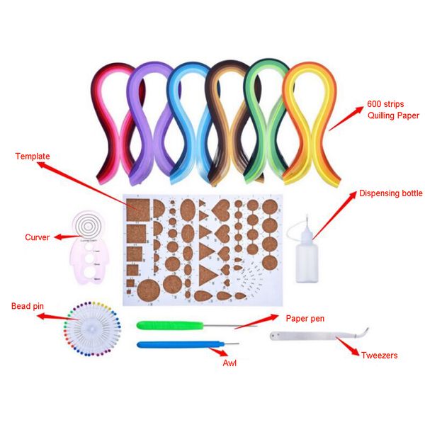 

party wall 600 полоски квиллинг paper kit art diy дизайн 5мм 14pcs / set красочный