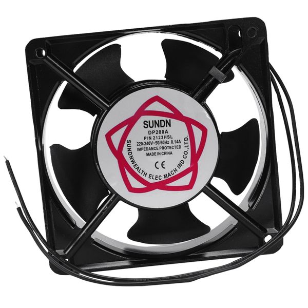 

120x120x38mm 5 blades metal frame axial flow cooling fan ac 220/240v 0.14a 22w