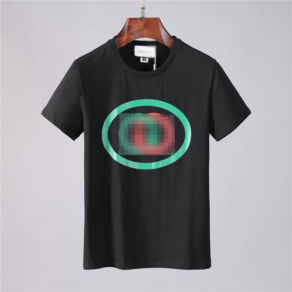 

men's t shirt 19ss new european and american fashion personality big v letter printing cotton gg guci guc t-shirt youth casual short 11, Black;brown