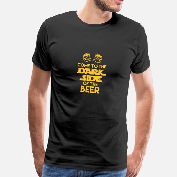 

dark side of the beer funny t shirt men create 100% cotton s-3xl fit gift fashion summer unique shirt