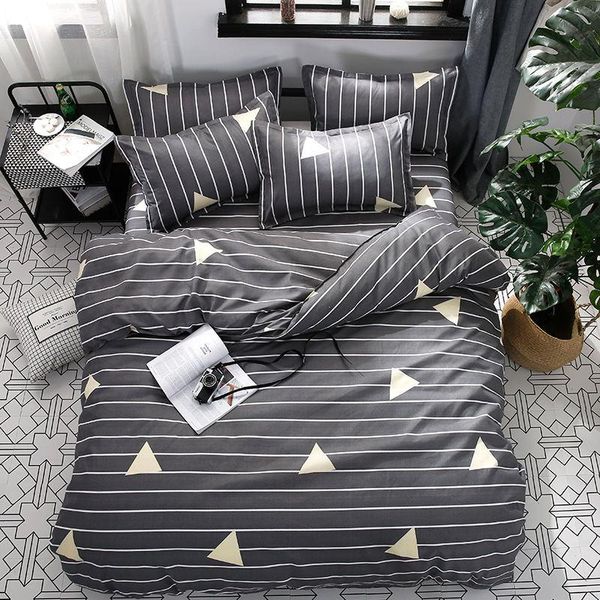 

30 stripe printed 4pcs girl boy bed cover set duvet cover child bed sheet pillowcases comforter bedding set
