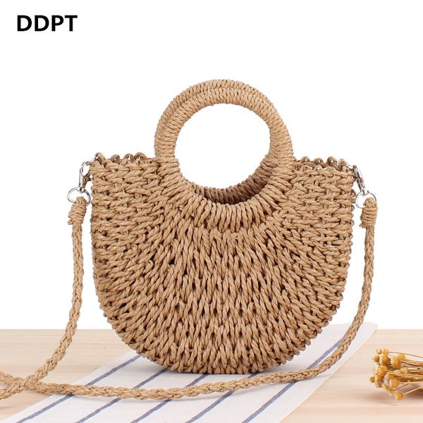 

ddpt handmade half-round rattan woven straw bag summer women messenger crossbody bags girls small beach handbag 2020