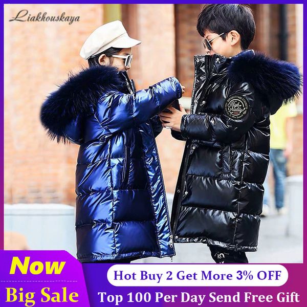 

30 russian winter coats girls clothes snowsuit jacket waterproof outdoor hooded coat boys kids parka clothing 4-13 years 200921, Blue;gray