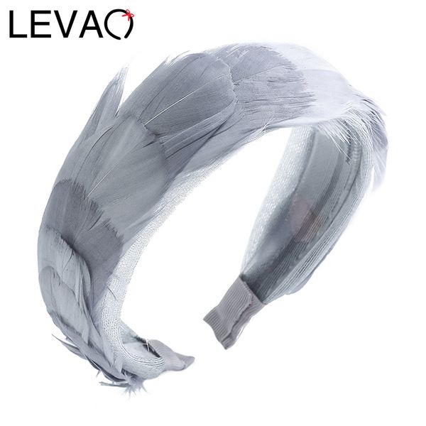 

hair accessories levao feather hairband solid color headband bezel mesh boho turban for women girls hoop headwear headdress