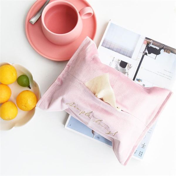 

tissue bag car wet wipes cases container home velvet fabric paper towel bags scandinavia embroidery napkin dispenser holder