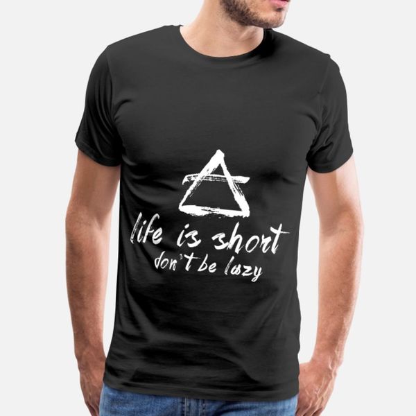 

life short lazy motivational quot inspiration gift t shirt men printed short sleeve round neck cool famous building summer style outfit