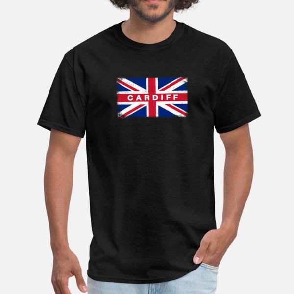 

кардифф урожай великобритания флаг t shirt men сыпучие хлопок s-xxxl натуральный сыпучие комфортная весна формальное