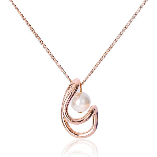 

cute pink theme girl pendant necklace personality pearl pendant temperament girl woman pendant necklace valentine's day gift, Silver