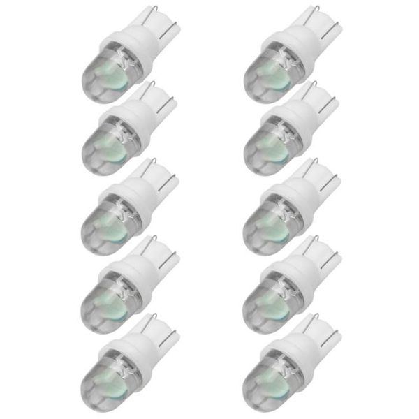 

10pcs white t10 w5w led car wedge light sidenumber plate lamp bulb dc12v reverse backup light parking lamp drl bulb lens #py10