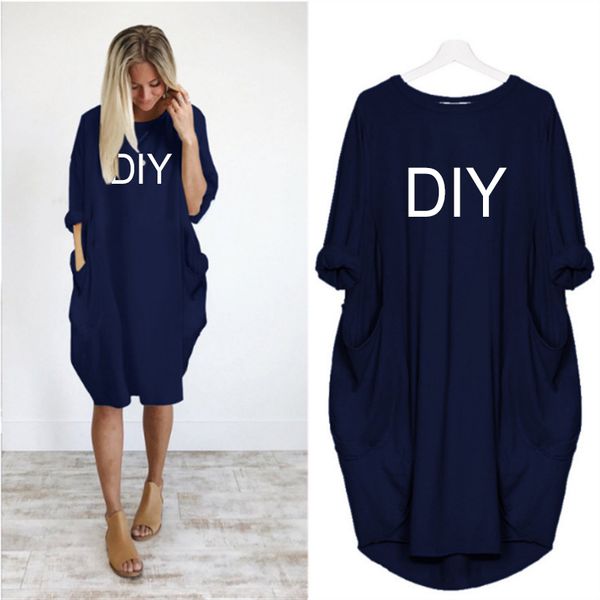 

2020 dress women cute printing customer-made diy birthday commemorative gift custom printed dress plus size 5xl casual loose, Black;gray