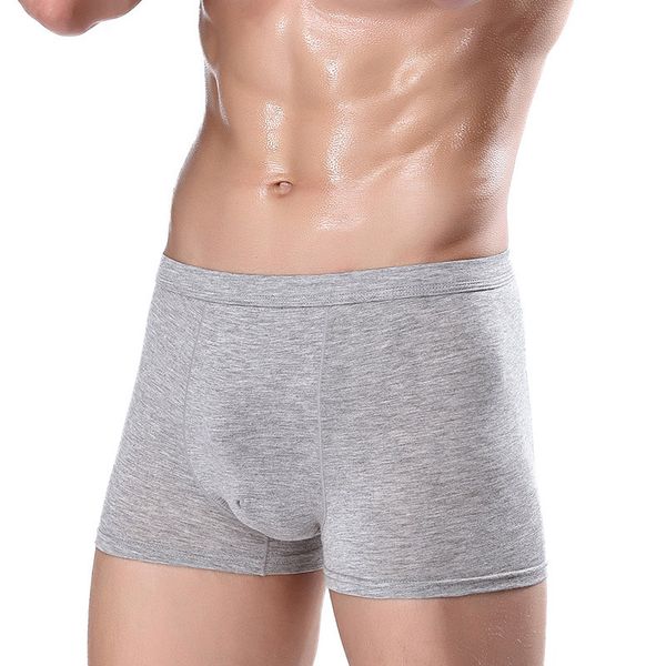 

boxers mens underwear male soft fiber panties comfortbale soild underpants mens boxers u-shape pouch cueca masculina, Black;white