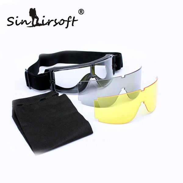 

2016 new sinairsoft usmc airsoft x800 tactical cycling eyewear sunglasses war games goggles wind-proof mirrors gx1000 black 3 lens
