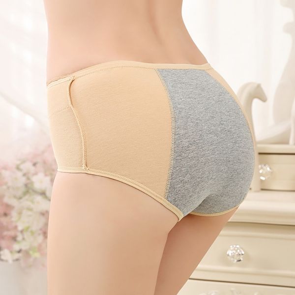 

new physiological pants cotton health seamless briefs mid-rise waist warm leak proof menstrual women underwear period panties, Black;pink
