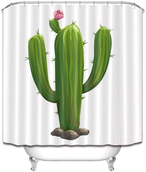

fleur de cactus du dÃ©sert Ã la mexicaine rideau de douche antibactÃ©rien hd facile Ã nettoyer