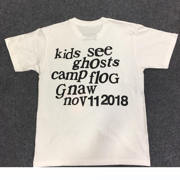 

19ss lucky me kids see ghosts cfg tee men women graffiti letter printed t-shirt hip hop street young short sleeve hfymtx453, White;black