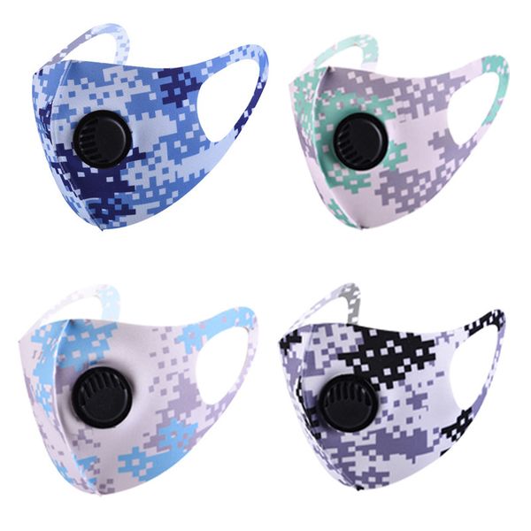 

13 colors ultra-thin ice silk cotton color face mask with valve dust-proof anti-fog sunscreen washable face mask china wholesale bwe578