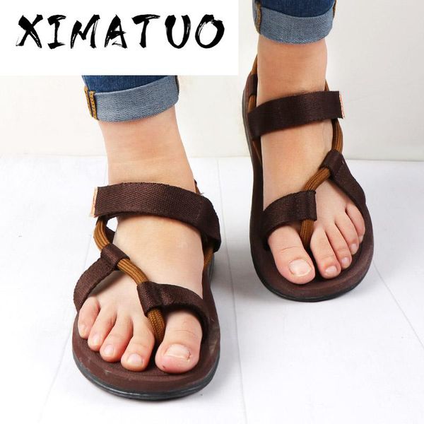 

fashion men flip flops shoes gladiator sandals men casual shoes slip-on beach male flat slides zapatillas sandalias hombre, Black