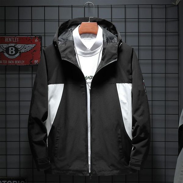 

2020 new fashion mountain star jacket men's street windbreaker hoodie zipper thin jacket men's casual jacket 0219, Black;brown