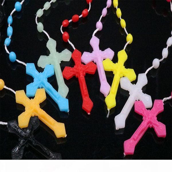 

120 шт классических католического пластикового крест розарий ожерелье ярких пластиковый розарий ожерелье католическая молитва религиозные юв, Silver