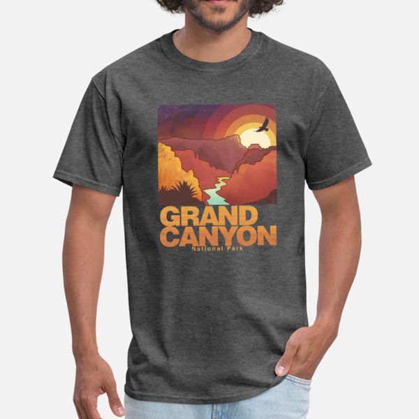 

grand canyon national park vintage illustration t shirt men personalized cotton s-3xl solid color gift new fashion summer style shirt