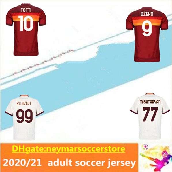 

20 21 soccer jerseys as de rossi roma dzeko zaniolo rome totti perotti kolarov 2020/21 men uniforms maillot de football shirt, Black;yellow
