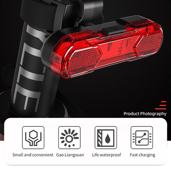 

bike lights light led taillight rear tail safety warning lamp usb rechargeable powerful bicycle accessories