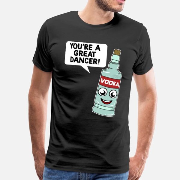 

funny relaxing vodka tee design great dancer t shirt men printed short sleeve round neck trend loose funny casual summer style outfit shirt