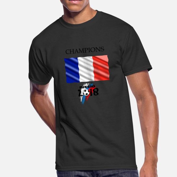 

мир футбола победители франция 2018 кубок футбол футболка мужчины печати хлопок crew neck fit famous basic summer style pattern shirt