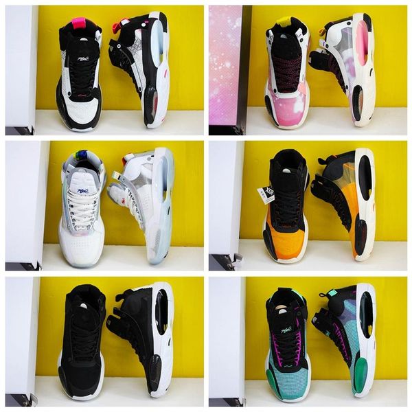 

2020 new jumpman 34 paris mens basketball shoes 34s laser cny eclipse bred mens trainers women sports shoes size 36-47, White;red