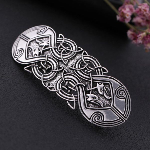 

retro style woven irish knot woven hairclip holder hairpin, Golden;silver