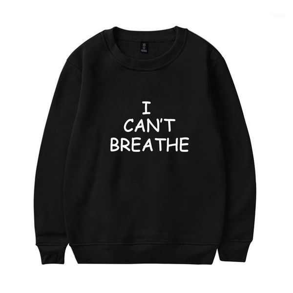 

sweatshirts mens designer casual hoodies o neck standard hoodies letters i cant breathe long sleeve pullover, Black