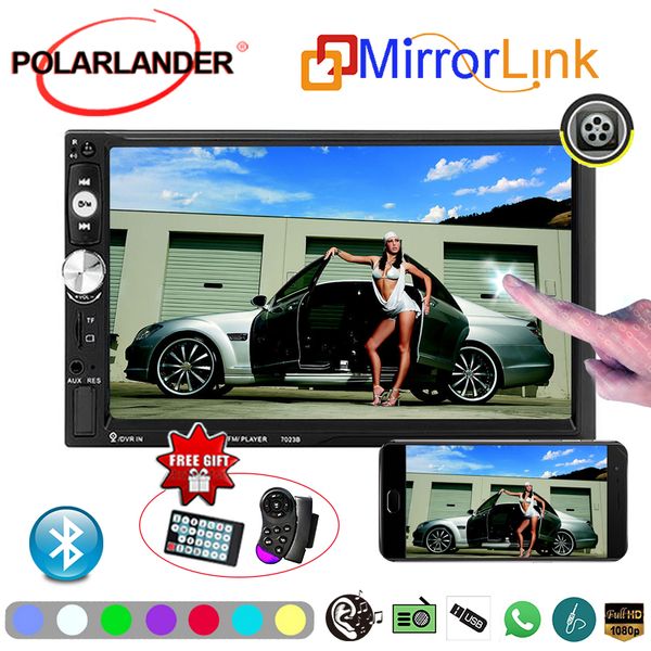 

7 inch 2 din car audio mp5 radio cassette player automagnitol touchable camera input auto tapes touch screen bluetooth autoradio