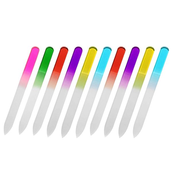 

nail files 10pcs colorful crystal glass file manicure set filer for professional and personal care
