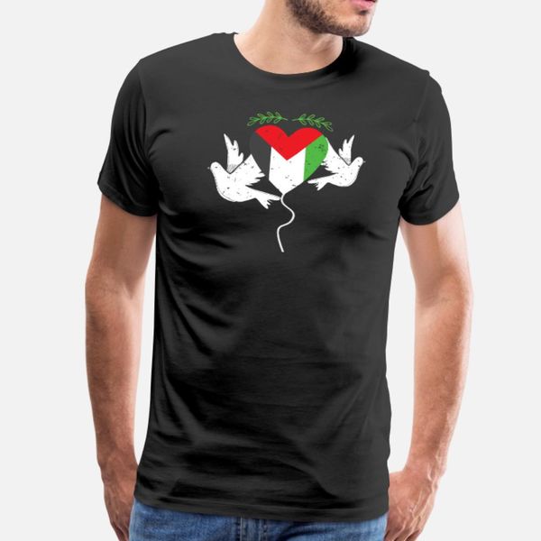 

palestine love peace t shirt men designer short sleeve o-neck standard sunlight humor spring autumn natural shirt