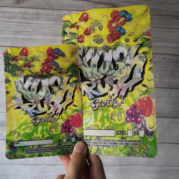 

size mylar rush new 3.5g kush rush bags resealable for 7g seal packing zipper kush flowers childproof bags freshness exotics or myla bmtaqrq